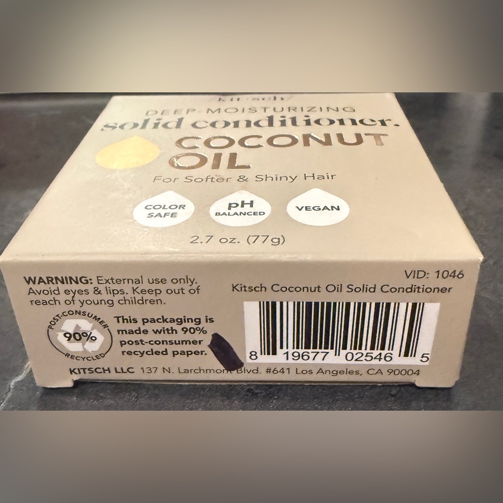 Kitsch Solid Conditioner with Coconut Oil - Cream and Black - Picture 4 of 6